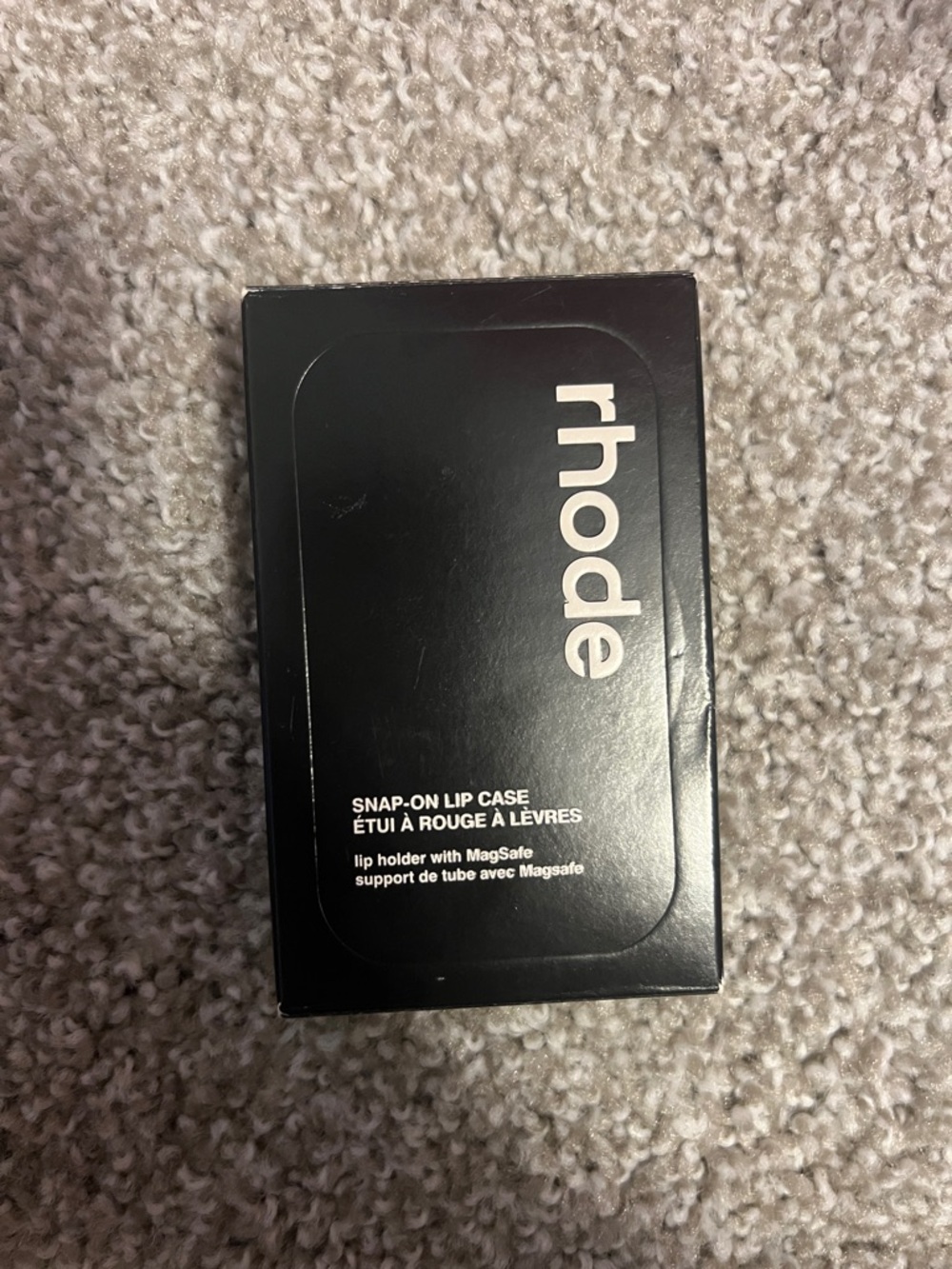 RHODE Black Snap-On Lip Case with MagSafe Packaging
